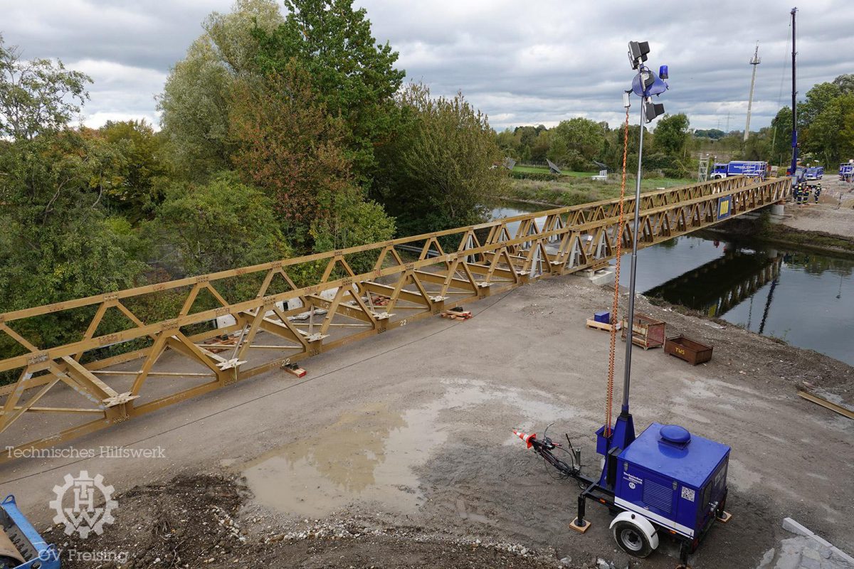Behelfsbrücke bei Aschheim nach 205 Tagen wieder abgebaut