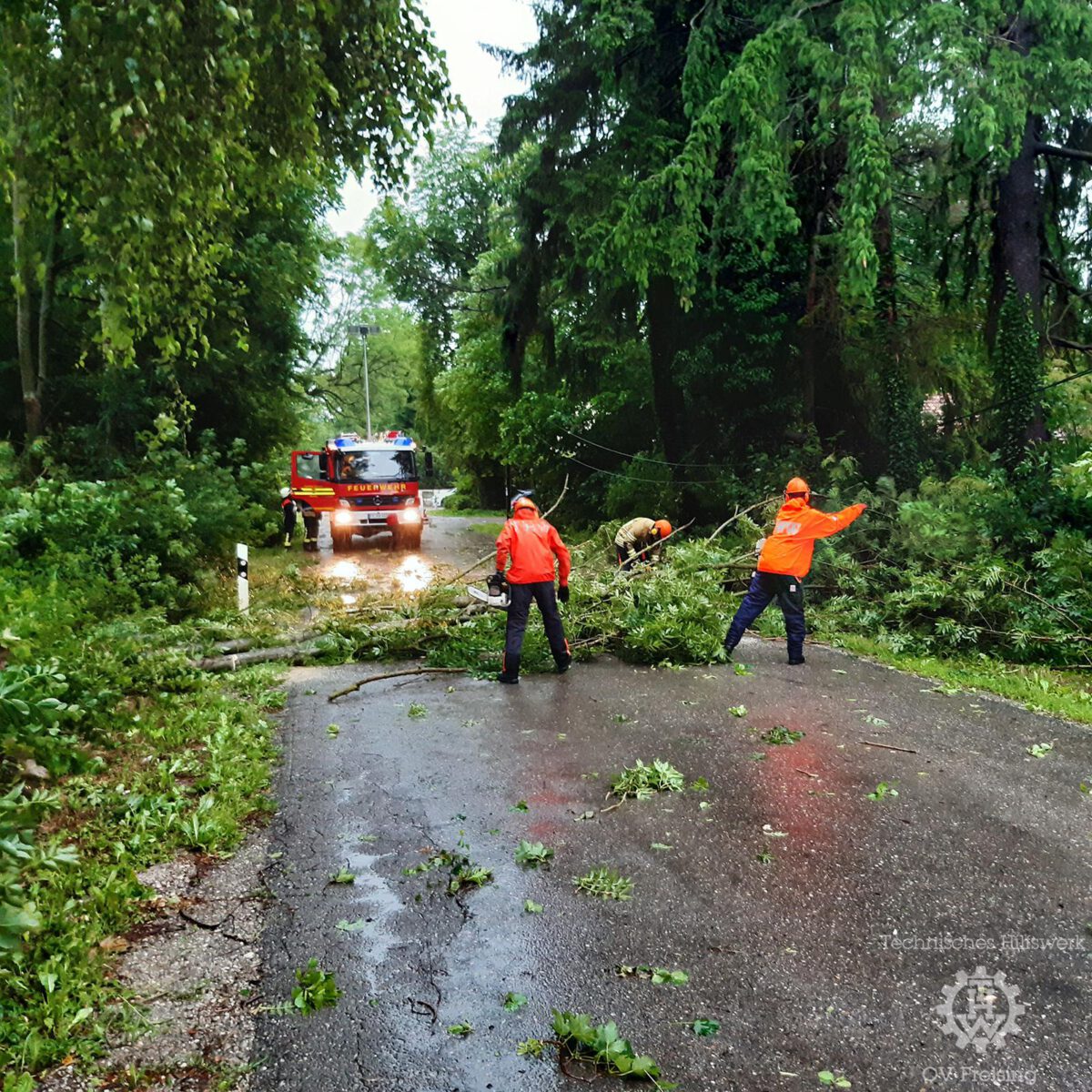 Unwetter Einsätze in Freising und Landshut